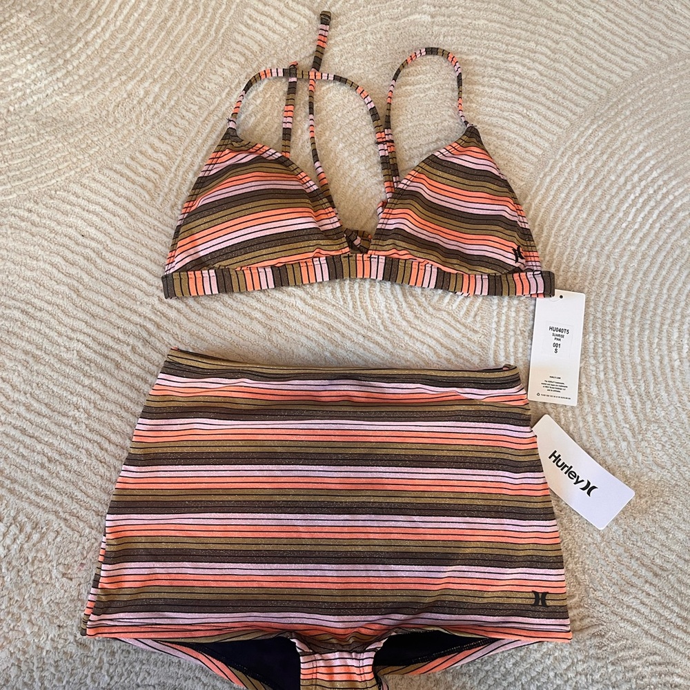 Hurley Multicolor Striped Bikini